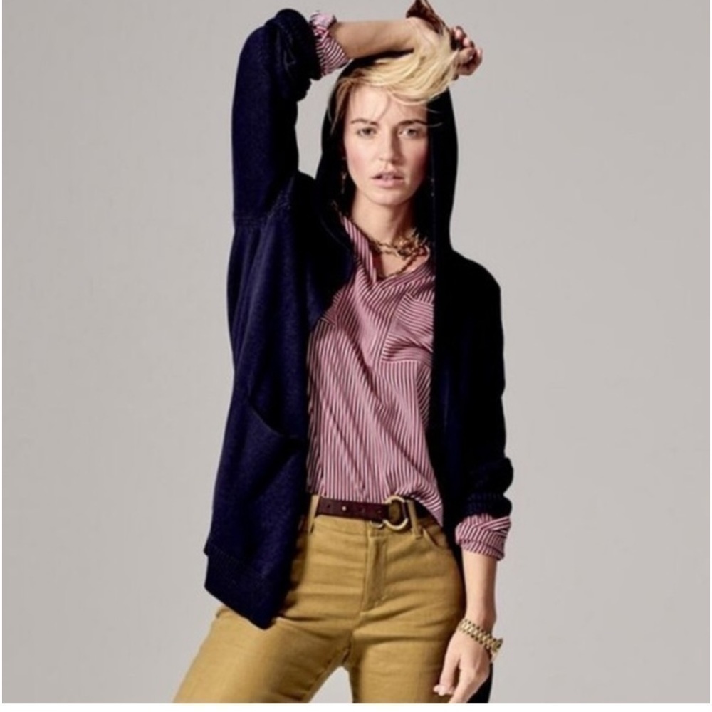 CABI #5275 newport knit hoodie navy sz XS‎
